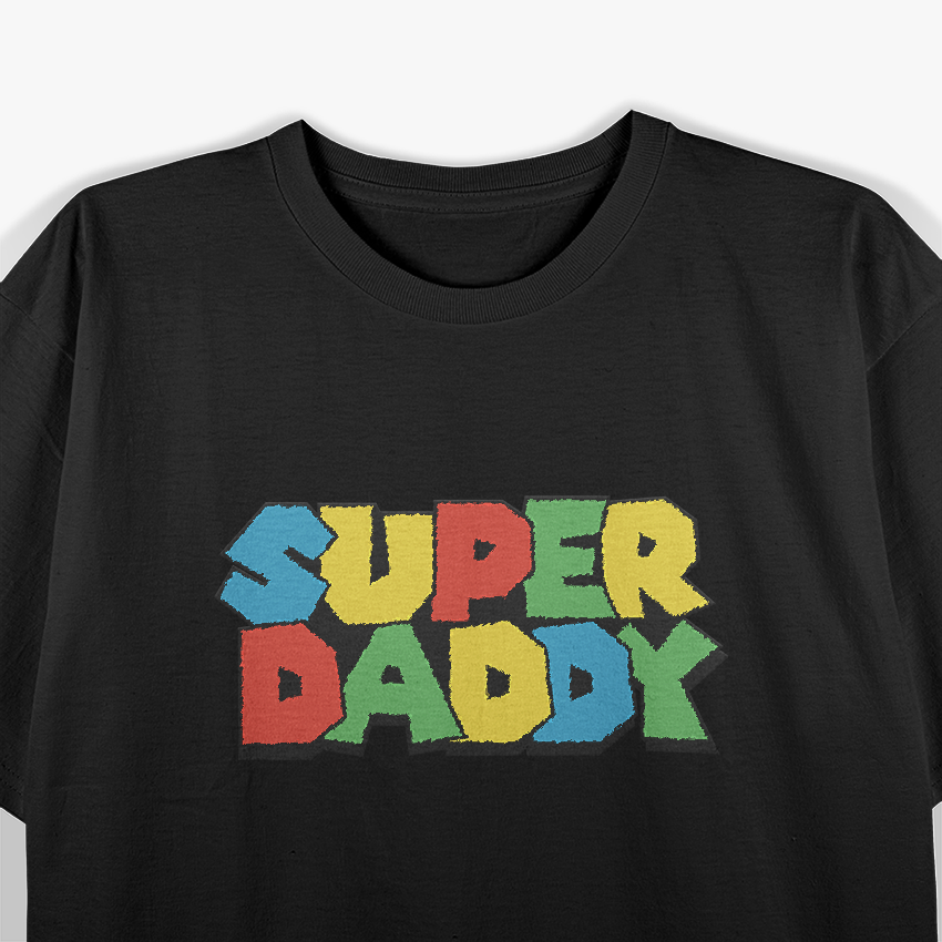 Super Daddy – Retro Gamer Dad Tribute T-Shirt