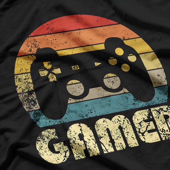 Vintage Retro Gamer Video Game Player T-Shirt