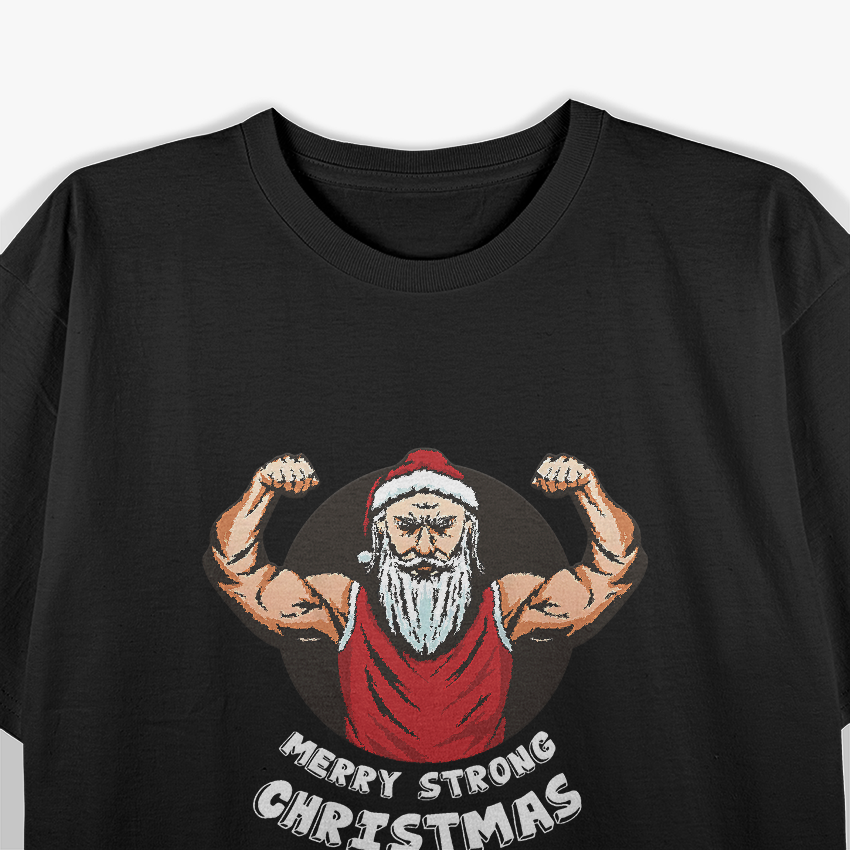 Christmas Gym Outfit Santa Claus Workout Holiday T-Shirt