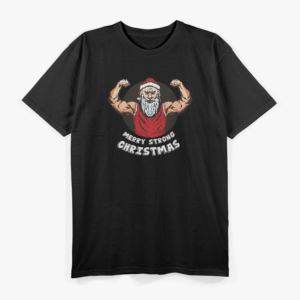 Christmas Gym Outfit Santa Claus Workout Holiday T-Shirt