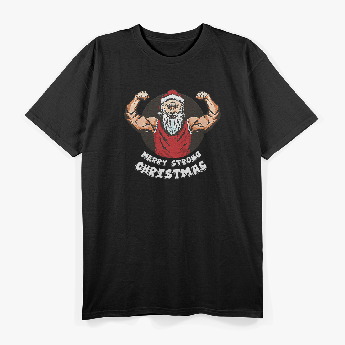 Christmas Gym Outfit Santa Claus Workout Holiday T-Shirt