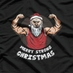 Christmas Gym Outfit Santa Claus Workout Holiday T-Shirt