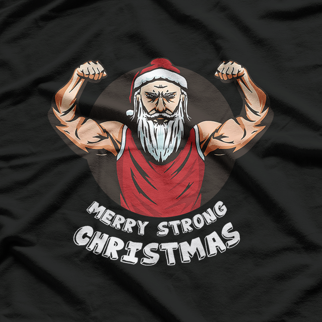 Christmas Gym Outfit Santa Claus Workout Holiday T-Shirt