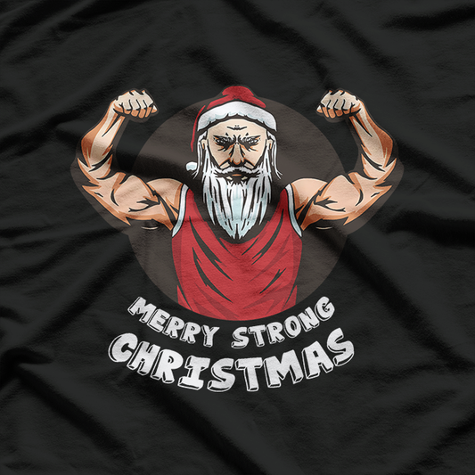 Christmas Gym Outfit Santa Claus Workout Holiday T-Shirt