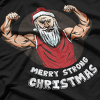 Christmas Gym Outfit Santa Claus Workout Holiday T-Shirt