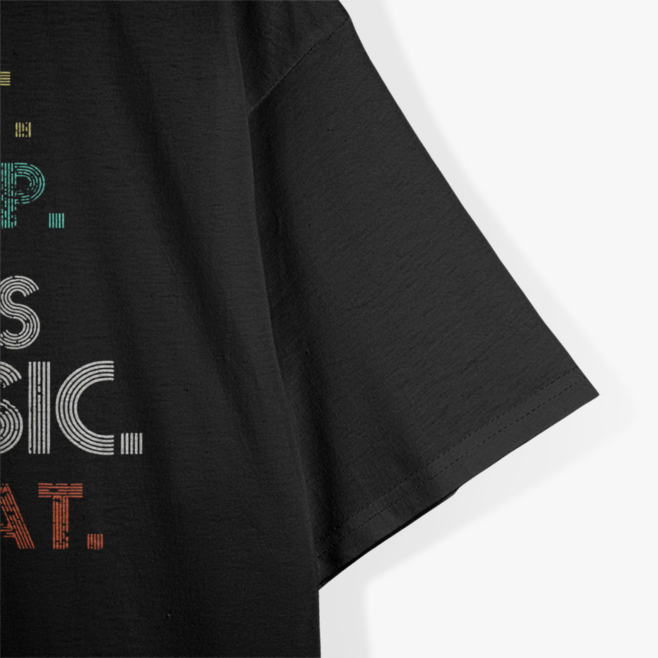 Eat Sleep 80s Music Repeat Retro T-Shirt