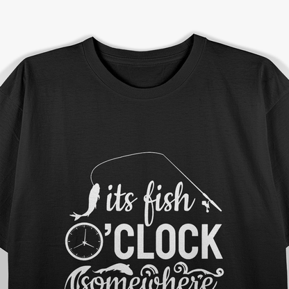 Fish O'Clock Time Funny T-Shirt