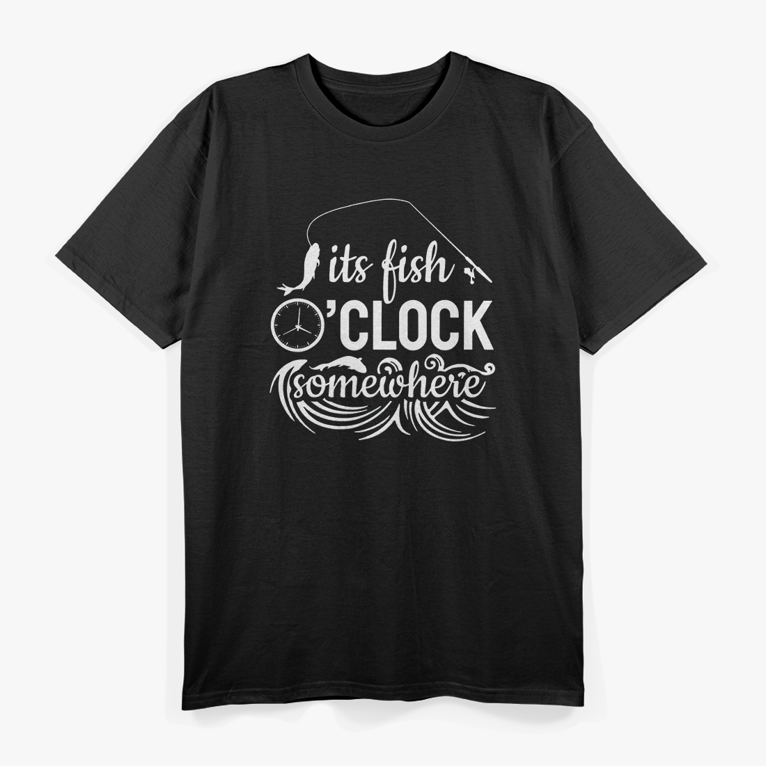 Fish O'Clock Time Funny T-Shirt