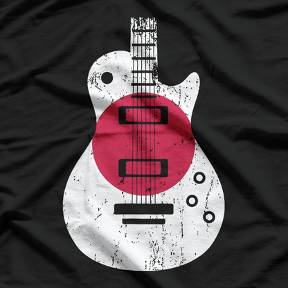 Japan Flag Guitar - A Fusion of Music and Culture T-Shirt