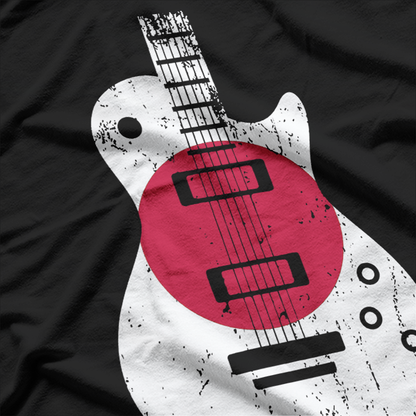 Japan Flag Guitar - A Fusion of Music and Culture T-Shirt