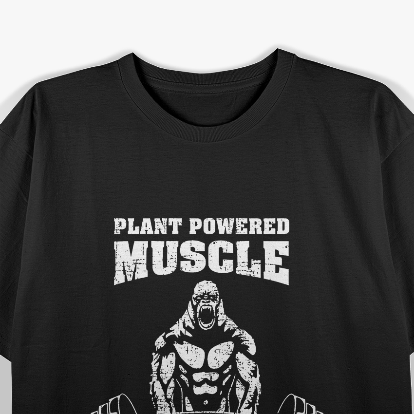 Plant Powered Muscle Vegan Power Bodybuilding Gym T-Shirt