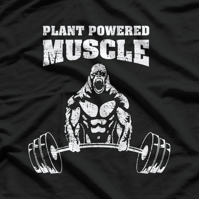 Plant Powered Muscle Vegan Power Bodybuilding Gym T-Shirt