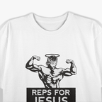 Reps For Jesus Gym Workout Faith Fitness Motivational T-Shirt
