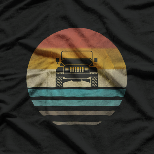 Retro Vintage Sunset - 4x4 Off-Road Adventure T-Shirt