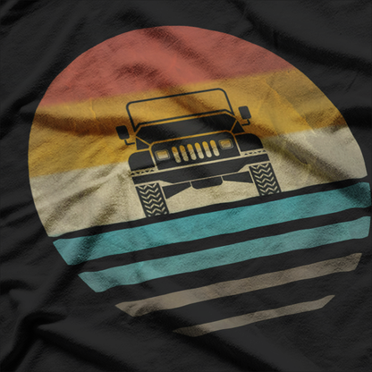 Retro Vintage Sunset - 4x4 Off-Road Adventure T-Shirt