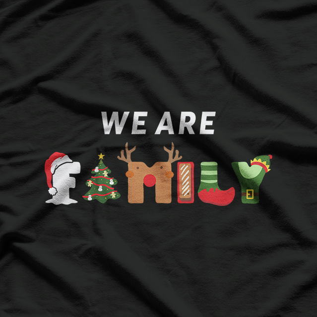 We Are Family Matching Christmas Pajamas Holiday Gift T-Shirt