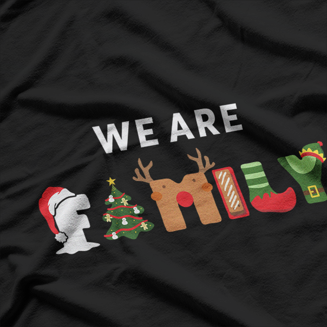 We Are Family Matching Christmas Pajamas Holiday Gift T-Shirt