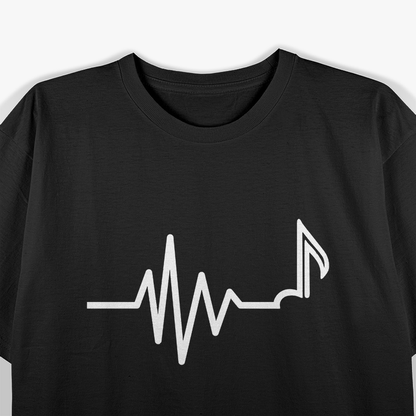 Music Heartbeat Design for Musicians and Sound Lovers T-Shirt