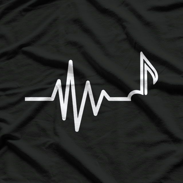 Music Heartbeat Design for Musicians and Sound Lovers T-Shirt