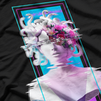 Vaporwave Medusa - Glitch Aesthetic Meets Japanese Otaku Style T-Shirt