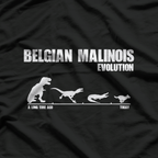 Belgian Malinois Evolution Funny Smart Dog Owner Gift T-Shirt