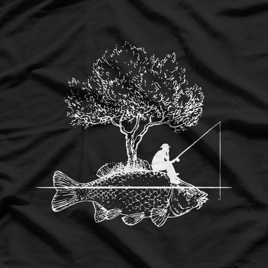 Fish Island Art - Funny Carp Fisherman Lover’s T-Shirt