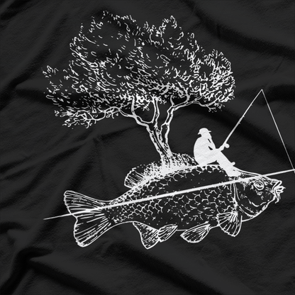 Fish Island Art - Funny Carp Fisherman Lover’s T-Shirt