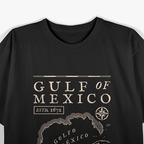 Gulf of Mexico 1672 Historic Map Nautical Ocean Adventure T-Shirt