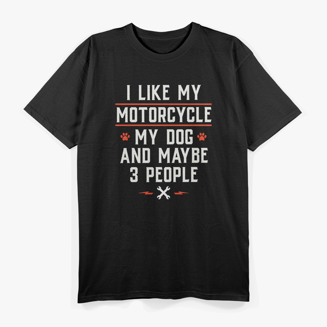 I Like My Motorcycle My Dog And Maybe 3 People T-Shirt