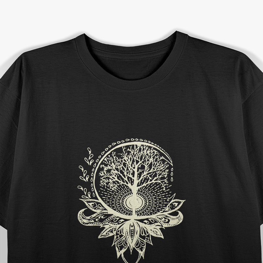 Mandala Lotus - Unalome Tree of Life Spiritual T-Shirt