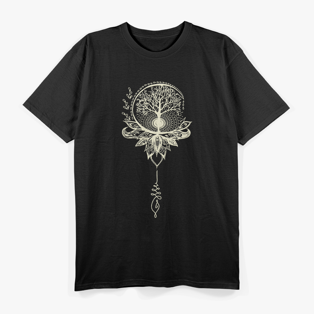 Mandala Lotus - Unalome Tree of Life Spiritual T-Shirt