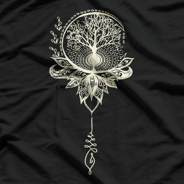Mandala Lotus - Unalome Tree of Life Spiritual T-Shirt