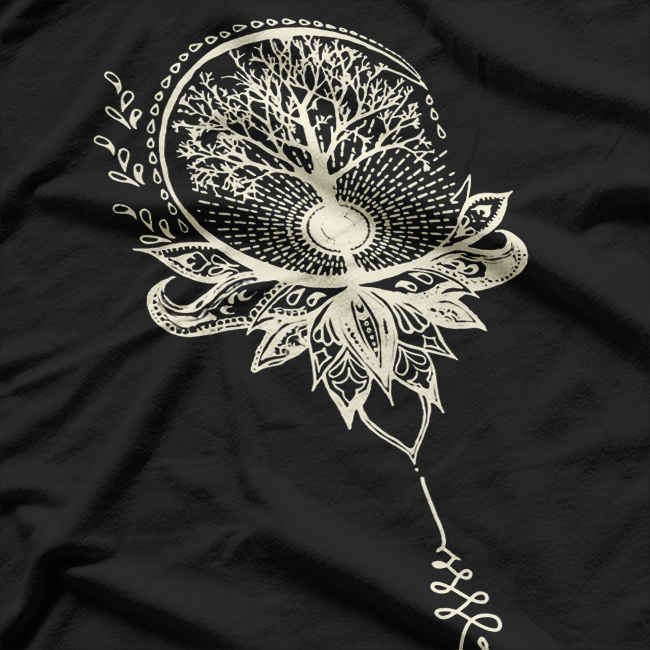 Mandala Lotus - Unalome Tree of Life Spiritual T-Shirt