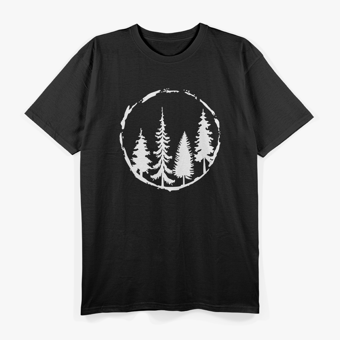 Minimalist Forest Outdoors Tree Design Adventure T-Shirt