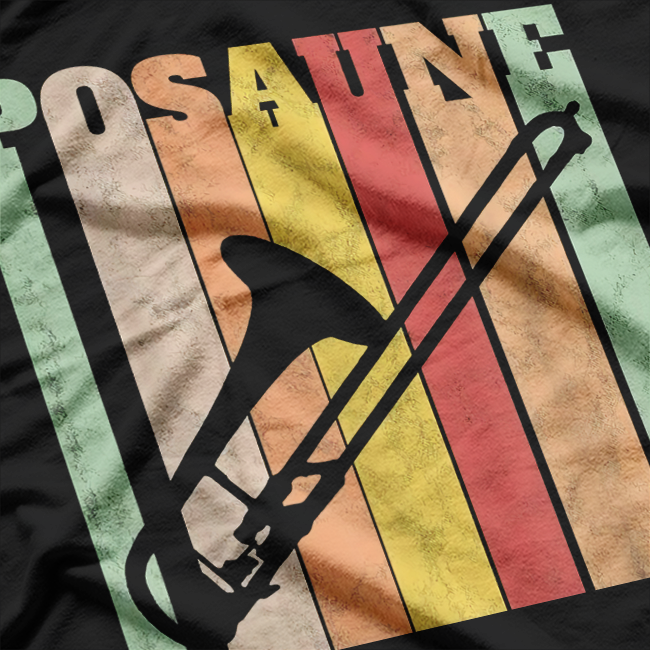 Retro Trombone Trombonist Musical Instrument T-Shirt