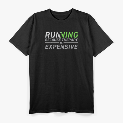 Running Therapy Funny Marathon Racer Humor Workout T-Shirt