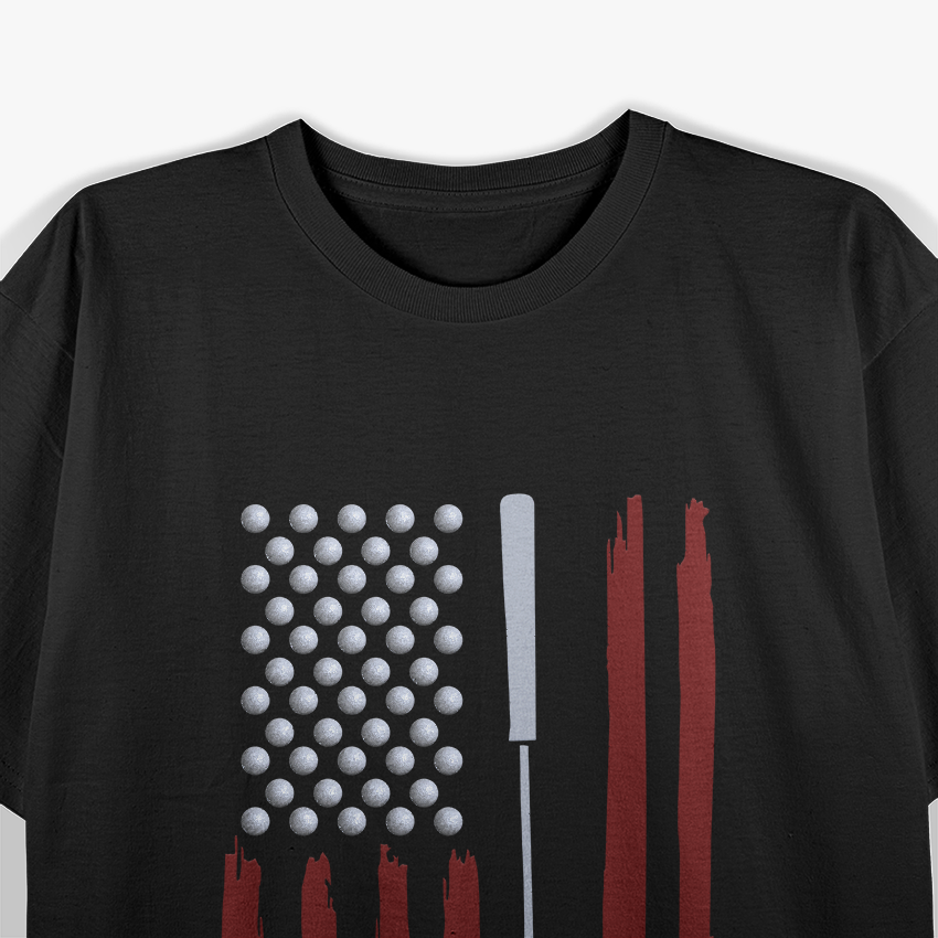 Retro American Flag Golf T-Shirt