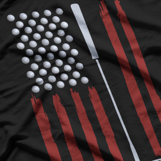 Retro American Flag Golf T-Shirt