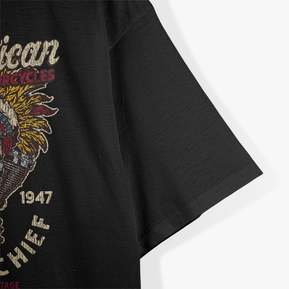 Retro Vintage American Motorcycle Indian Native Heritage Ride T-Shirt