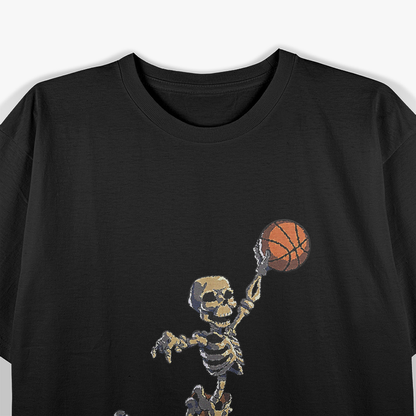 Basketball Skeleton Dunking Hoop T-Shirt