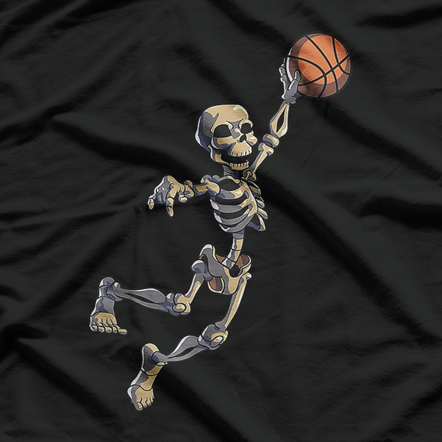 Basketball Skeleton Dunking Hoop T-Shirt