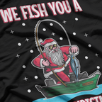 Christmas Fisherman Fishing Funny Santa Claus Holiday T-Shirt