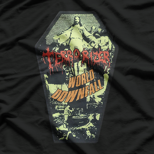 Retro Terrorizer World Downfall Grindcore Metal Inspired T-Shirt