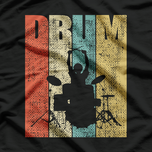 Retro Drum Kit: Cool Drummer Beat Lover T-Shirt