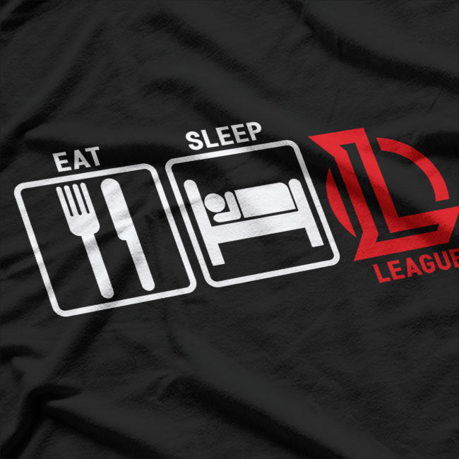 Eat, Sleep, League Inspired Gaming Computer Strategy T-Shirt