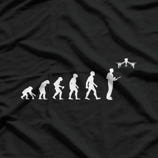 Evolution of Man Flying Drone T-Shirt