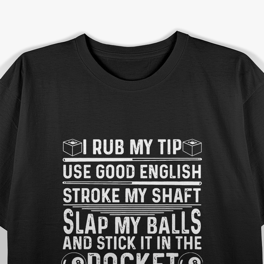 Funny Pool Player Billiard Shark Humor Cue Sports Fan T-Shirt