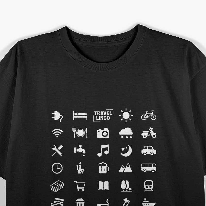 Icon Travel Language - Functional Traveler Backpacking T-Shirt