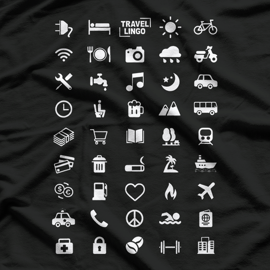 Icon Travel Language - Functional Traveler Backpacking T-Shirt