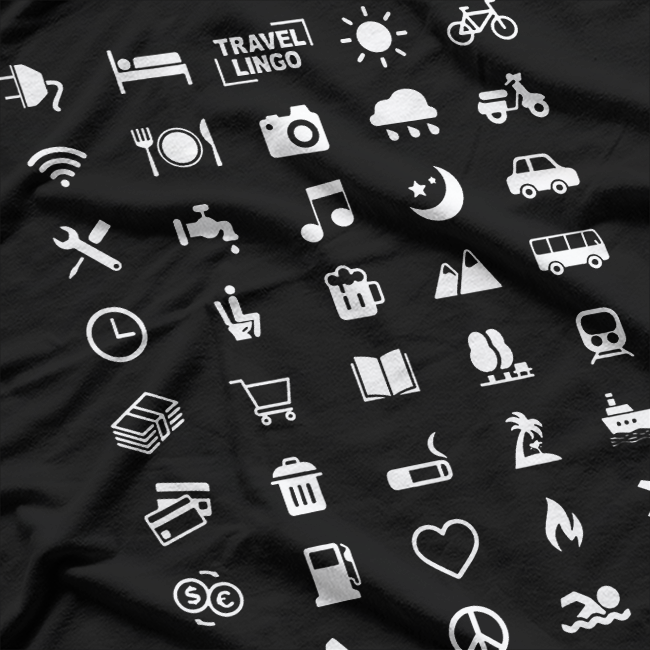 Icon Travel Language - Functional Traveler Backpacking T-Shirt